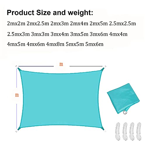 Toile de sunshade carré 2x2m en PES de qualité supérieure durable - 7