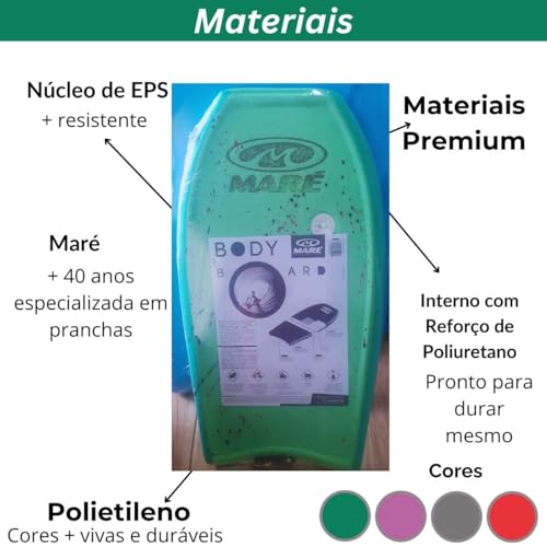 Prancha Bodyboard Infantil Maré-Prancha Infantil para Praia- Prancha Premium Criança Praia/ Piscina