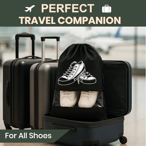 Image of DALUCI Shoe Bag for Travel Pack of 6, Shoe Cover & Shoe Organizer, Reusable Travel Shoe Bags for Men & Women, Shoe Pouch Travel Essentials for Gym & Luggage