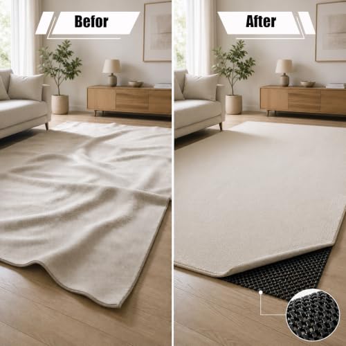 Gekamoyue sous Tapis Antidérapant, 60x150cm PVC Anti Derapant Tapis Noir – vue 3