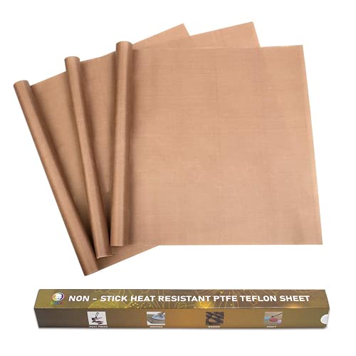MR.R Paquete de 3 hojas de teflón PTFE para transferencia de prensa de calor, antiadherentes, 16 x 24 pulgadas, papel de transferencia de calor, reutilizable, resistente al calor, tapete de