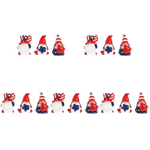 Pretyzoom 15 Pcs Patriotic Garden Patriotic Gnome Statue 4Th Of July Gnome Statues Independence Day Gnome Statue Gnomes 4Th Of #TOP18