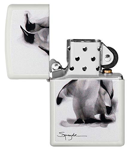 Zippo 49092 – Spazuk Pinguin - White Matte – Sturmfeuerzeug, nachfüllbar, in hochwertiger Geschenkbox – Bild 4