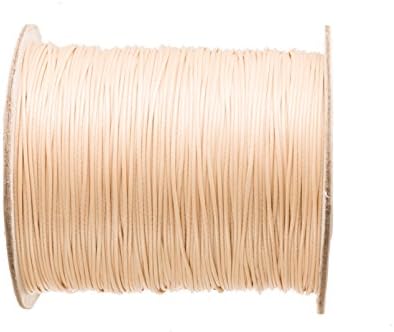 Nylon Waxed Thread, 5(0.5mm) Vanilla, Sold in 165yards