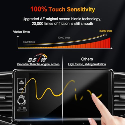 BSTW for 2024 Honda Ridgeline Screen Protector for 2024 2025 Ridgeline Sport/TrailSport/RTL/Black Edition 9-in Pickup Truck Accessories Anti-Scratch Tempered Glass Protective Film