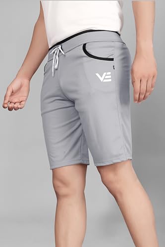 Image of Men's Sports Shorts with Drawstring, Athletic Casual Bermuda Shorts in Multicolor, Zippered Pockets