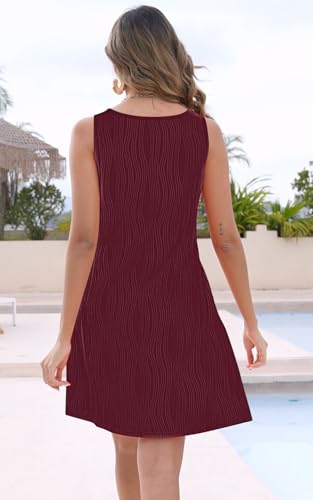 Image of Disamer Summer Dresses for Women 2026 Sundresses Sleeveless Beach Swimsuit Cover Ups Spring Casual Tank Tshirt Sun Dress