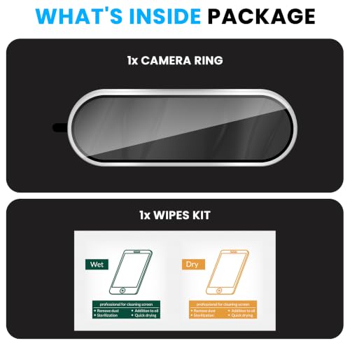 Image of FIRST MART Silver Camera Ring Guard Protector for Vivo X300 FE | Tempered Glass with Metal Alloy Rings, HD Clear, Scratch Resistant, Case-Friendly | Pack of 1