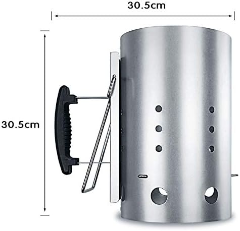 GFTIME Rapidfire Chimney Starter for Weber 7416, Quick Starter for Camping Grilling, Charcoal Lighter Burning Column 30cm H & 19CM DIA, Barbecue for Weber Accessories