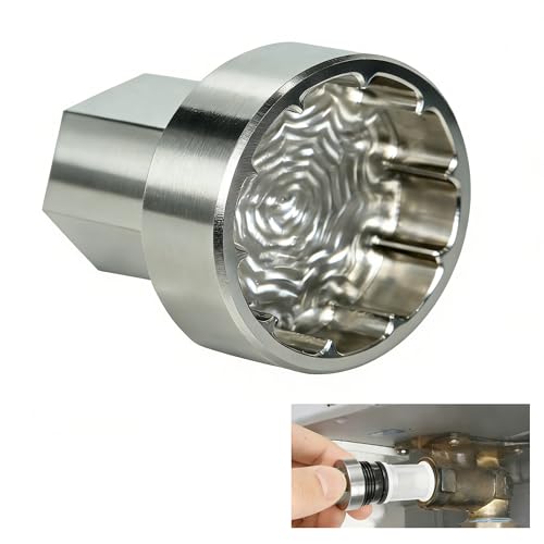 Brolena 3-in-1 Metal Inlet Filter Removal Tool Compatible with Rinnai Water Heaters, Works with Power Drivers, Wrenches & Hand Grip, Water Heater Cleaning Tool for Easy Filter Maintenance