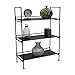 Organize It All Storage Shelf, Dimensions: 25.12 x 11.37 x 34.25 inches, Freestanding, Three Tier Shelves, Espresso, Good for Bathroom, Office, Easy Assemble, Home Organization