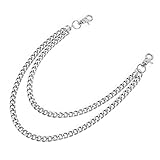 WERFORU Men Women Heavy Duty Wallet Chain Hip Hop Punk Jeans Chain Biker Motorcycle Keychain,silver-21.6