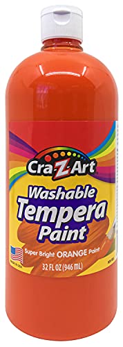 Cra-Z-Art Washable Tempera Paint Orange 32oz, 1 Count (Pack of 1)