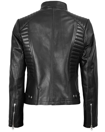 Decrum Leather Jacket Women - Casual Real Lambskin Womens Leather Jacket4