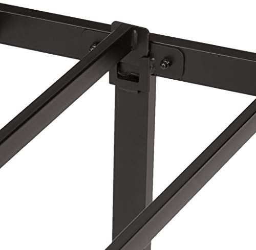 Image of Amazon Basics Sturdy Heavy-Duty Non-Slip Platform Bed Frame, Steel Slat Support, No Box Spring Needed, Noise Free, Easy Assembly, 14 Inch Storage, King Size, Black