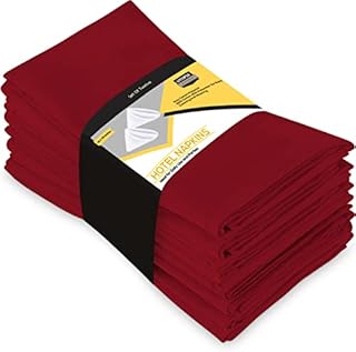 Utopia Kitchen Cloth Napkins [12 Pack, White] 46x46 cm Cotton Blend Washable and Reusable Table Dinner Napkins for Hotel, Lunch, Restaurant, Weddings, Event and Parties