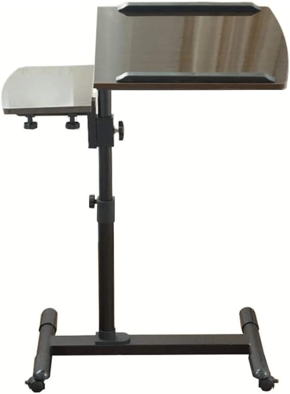 Overbed Table Adjustable Overbed Table Portable Computer Desk Bed Couch Sofa Side Table with Wheels Portable Laptop Desk for Home Medical Use Lightweight