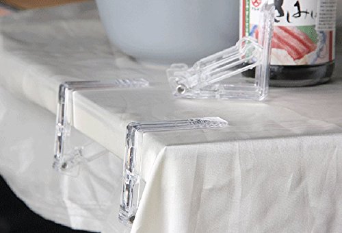 20Pcs Clear Plastic Tablecloth Clips Spring Loaded Tablecover Table Cloth Clip Clamp Holder for Home Party Picnic