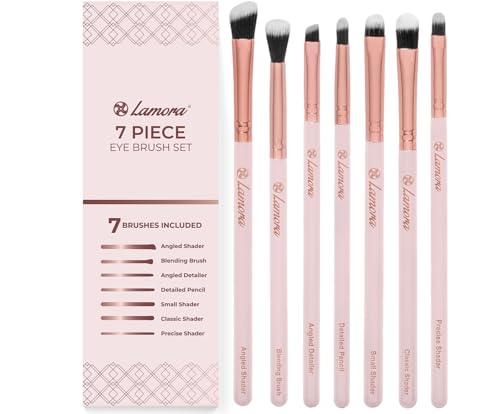 Lamora Eyeshadow Eye Makeup Brushes, Eyeliner, Applicator, Tweezer, Eyelashes, Set