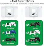 Xbox Battery Pack Rechargeable with 4 Back Covers and a USB C Charging Cable, 2X 4800mWh Xbox Controller Battery Play and Charger kit for Xbox One and Xbox Series X/S-White