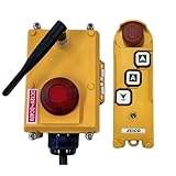 JEICO Crane Hoist Industrial Wireless Remote 3 Buttons Controller JREMO 3K (1 Transmitter + 1 Receiver) Yellow, Made in Korea