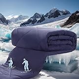 ZonLi Cooling Blanket for Hot Sleepers, 60'x80' Twin Size, Q-Max 0.5 Lightweight Cool Touch Breathable Summer Blanket for Night Sweats, All-Season Cold Blankets, Dusk Blue