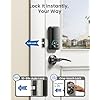 Veise Keyless Entry Door Lock with 2 Lever Handles - Electronic Keypad Deadbolt, Easy Installation Digital Smart Front Door Lock Set, Matte Black