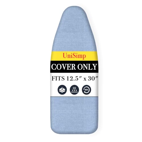 UniSimp Small Ironing Board Cover and Pad 12.5x30, Blue