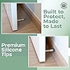 Renovators Supply Manufacturing Grey Premium Silicone Door Stopper Tips 1/4" Inner Diameter Door Stopper Bumper Caps 10 Replacement Tip Ends for Absorbing Shock Wall and Floor Protector Pack of 5 #2