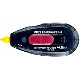 プラス 裏から見えない修正テープ幅４．２ピンク×５