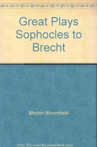 Great Plays Sophocles to Brecht 0030505704 Book Cover