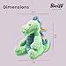 Steiff Spott Stegosaurus Dinosaur Plush Stuffed Animal Toy Friend, Green and Blue, 11