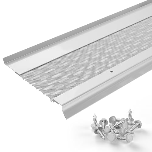 Image of Micromesh Gutter Guards, 6 Inch, 100 FT, Stainless Mesh, White
