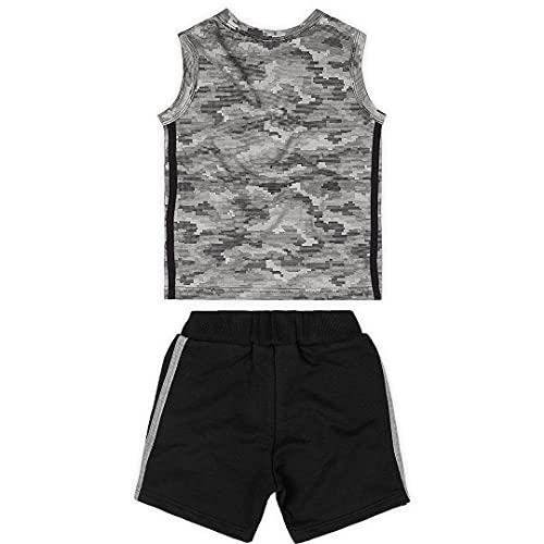 Conjunto Camiseta Regata + Bermuda Moletom Leve, Marisol, Meninos, Cinza Mescla, GB