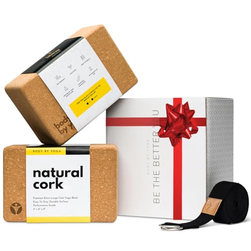 Premium Cork Yoga Blocks 2 Pack - Extra Large Yoga