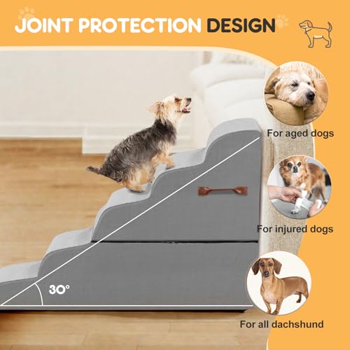 iweepet iweepet 3 em 1 escadas estáveis ​​para cães de espuma de alta densidade 30d para cama alta,