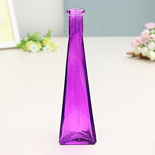 Young21 Color Clear Mini Glass Vase Zakkz Flower Bottle Glass Ornaments Flower Arrange Home Decor - Orange