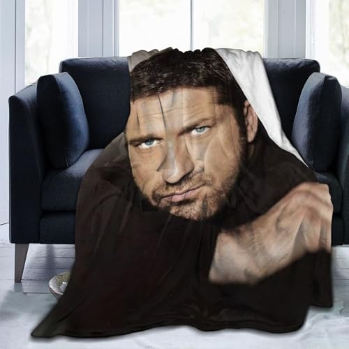 ALLGEEWE Gerard Butler Throw Blanket Bedding Fleece Blanket Home Decor Gift for Men & Women 4Sizes