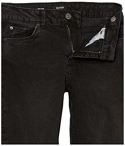 Hudson Jeans Girls' Straight Leg Stretch Denim Jean, Washed Black, 12 #TOP3