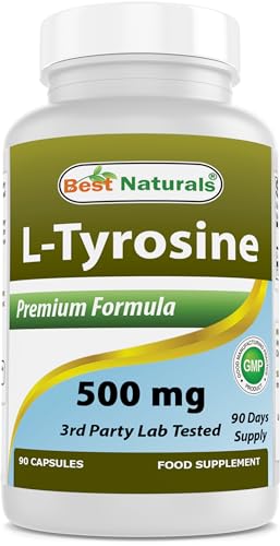 Best Naturals L-Tyrosine 500 mg 90 Capsules (90 Count (Pack of 1))