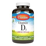 Carlson Vitamin D3 5,000 IU, Bone Health, 360 Soft Gels