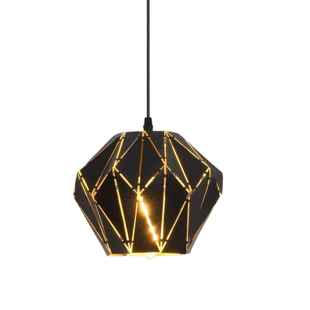 Lampe à suspension rétro E27 industrielle pour illuminer un îlot de cuisine ou un bar