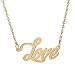 Huan XUN Gold Plated Word Necklace, Love ,I Love You to the Moon and Back Jewelry
