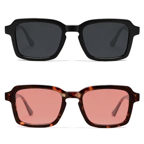 Image of VANLINKER Polarized Trendy Square Sunglasses for Women Men 2026 Retro Chic Cute Shades VL9849