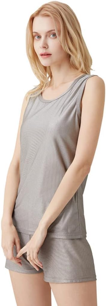 CXTU Women's Electromagnetic Radiation Protective 100% Silver Fiber Underwear Set EMF Shielding Household Casual Wear,Pant,XL (Color : XX-Large, Size : Top+Pant) : Tools & Home Improvement