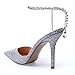 Cokvkuu Women's High Heel Stiletto Pumps Closed Pointed Toe Ankle Strap Fashion Strappy Sandals Comfortable Party Wedding Dressy Shoes 3.9IN
