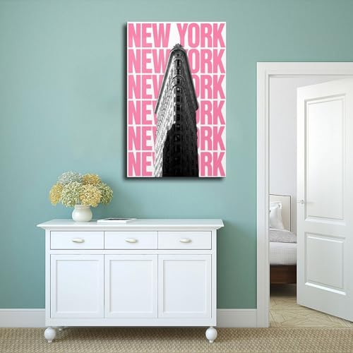 Impression sur toile de bâtiment en fer plat : tableau moderne de décoration de chambre - 4