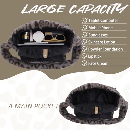 Bolso tote grande con estampado de leopardo miniatura 4