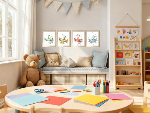 Image of Frimeeme Airplane Nursery Prints,Set of 4,8x10,Unframed