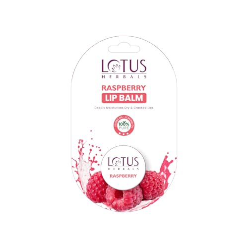 Image of Lotus Herbals Lip Balm - Raspberry | For Dry & Cracked Lips | 5g